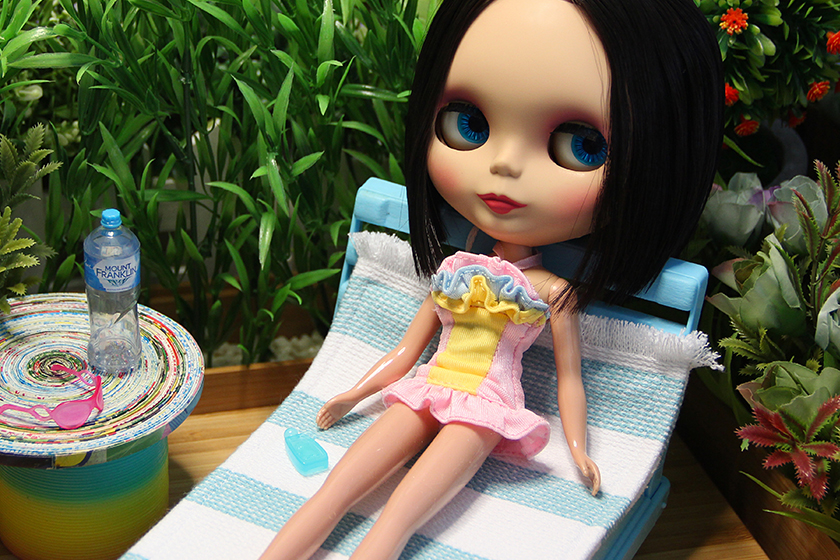 Easy-to-sew beach towels for Blythe dolls